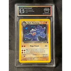 2000 Dark Machamp #10 Pokémon Team Rocket Holo Rare ArenaClub Graded MINT+ 9.5